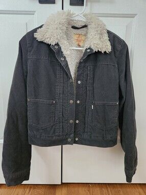 Classic Levi's Sherpa Lined Corduroy Trucker Jacket - Women's Size S/P